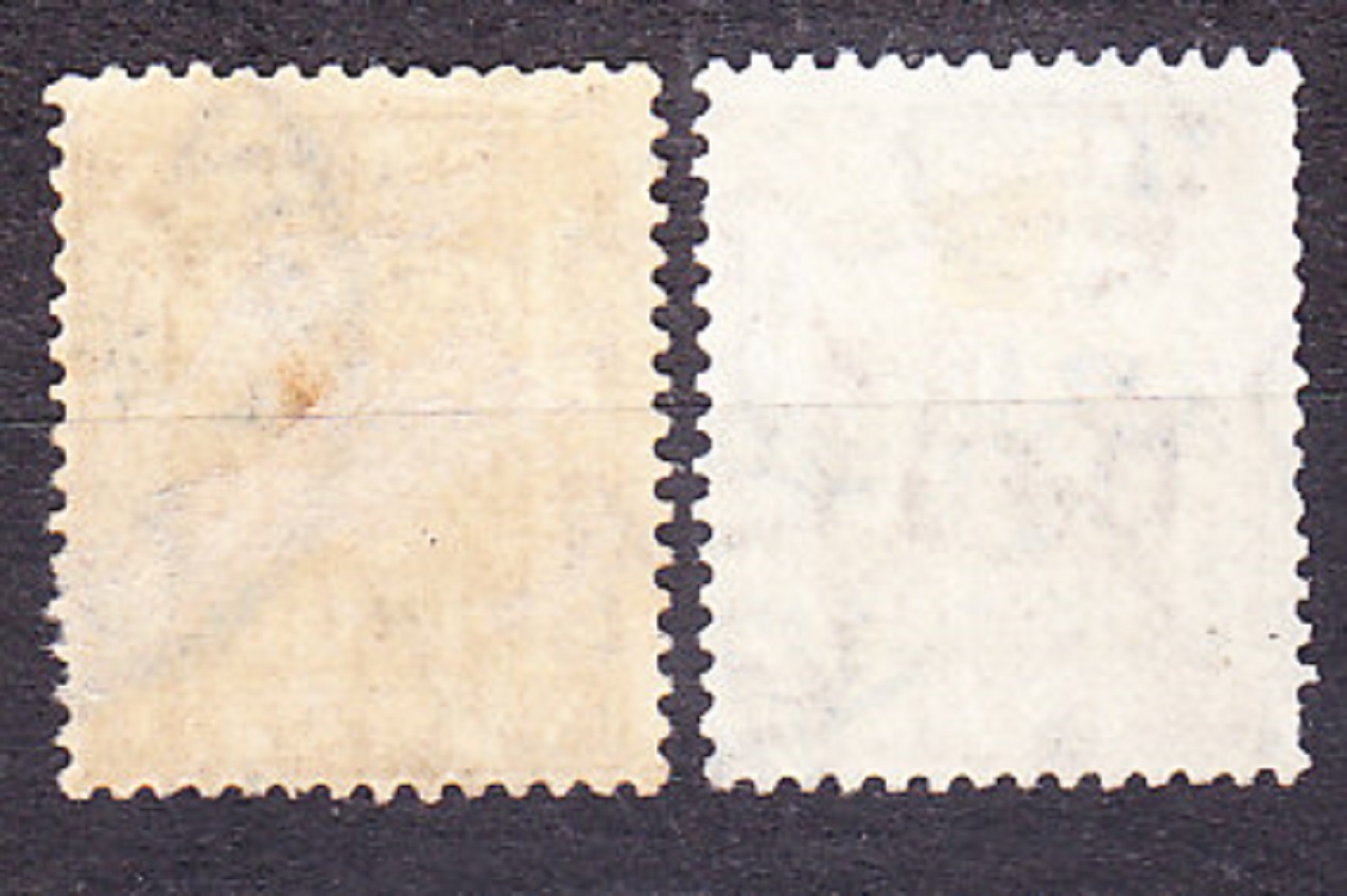 PALESTÍNA 1922, Michel 37, 43, razené. KOLÓNIE. PRETLAČE.