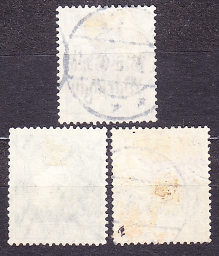 DEUTSCHES REICH - POĽSKO 1916, Michel 6, 8, 16, razené. GERMÁNIA - PRETLAČE.