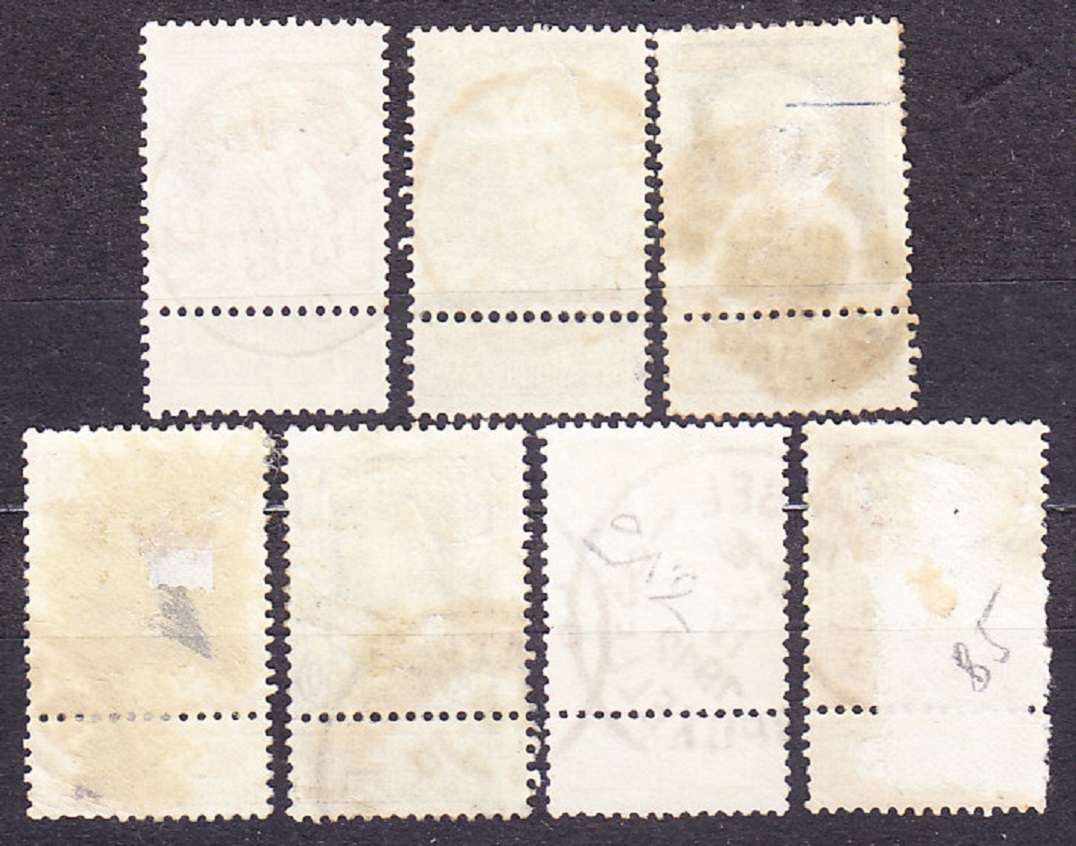 BELGICKO 1905, Michel 71-77, razená séria. KRÁĽ LEOPOLD II.