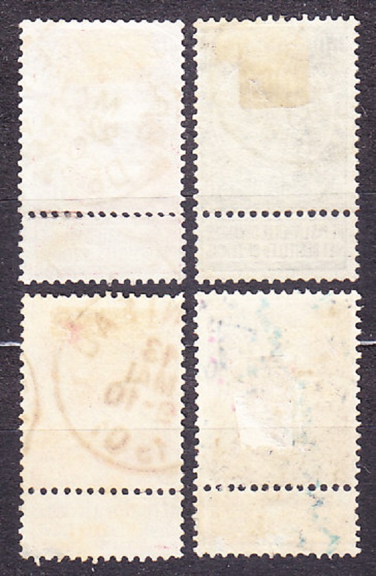 BELGICKO 1897, Michel 67-70, razená séria. KRÁĽ LEOPOLD II.