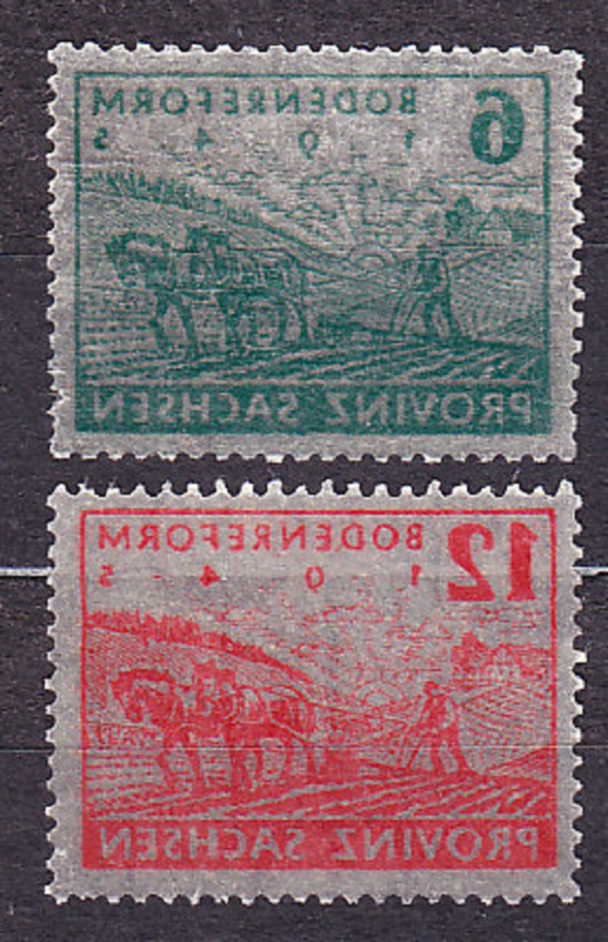 PROVINCIA SASKO 1946, Michel 90-91, ** čistá séria. KONSKÝ PLUH.