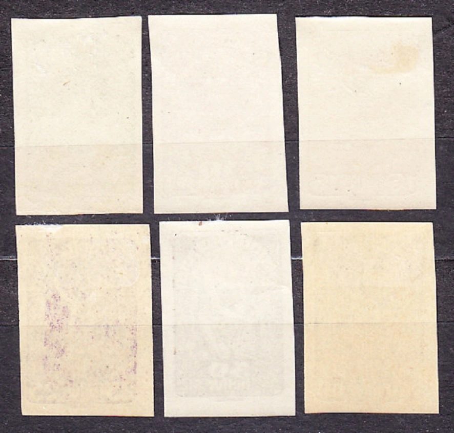 RAKÚSKO 1919, Michel 275, 277, 279-281, 283, * čisté. POŠTOVÝ ROH, ERB, ALEGÓRIA.