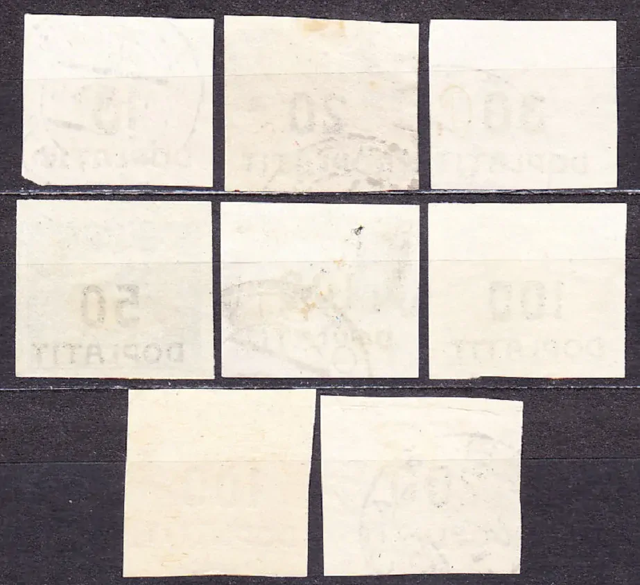 ČSR 1922, Pofis DL15-DL17, DL19, DL24-DL25, DL27-DL28, razené. DOPLATNÉ. HRADČANY.