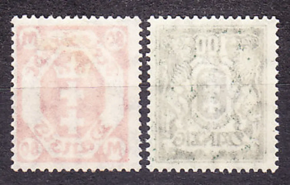 DANZIG 1923, Michel 140-141, čisté. ERBY.