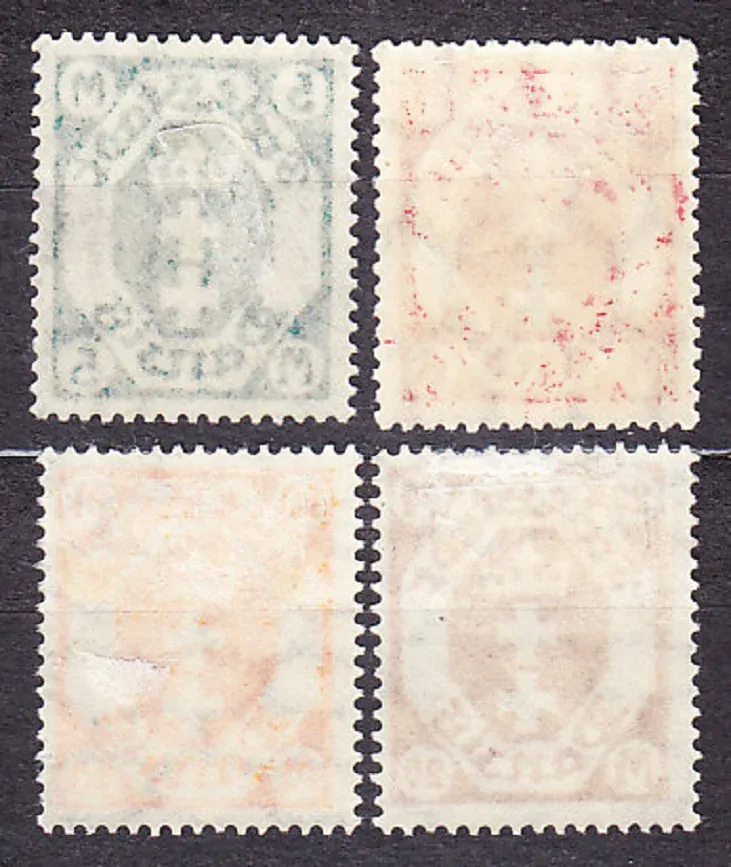 DANZIG 1922, Michel 108-111, * čistá séria. ERBY.