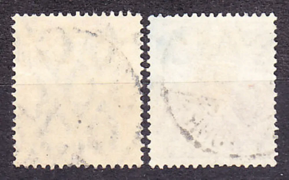 DANZIG 1920, Michel 26 I, 28 I, razené. GERMÁNIA - PRETLAČE.