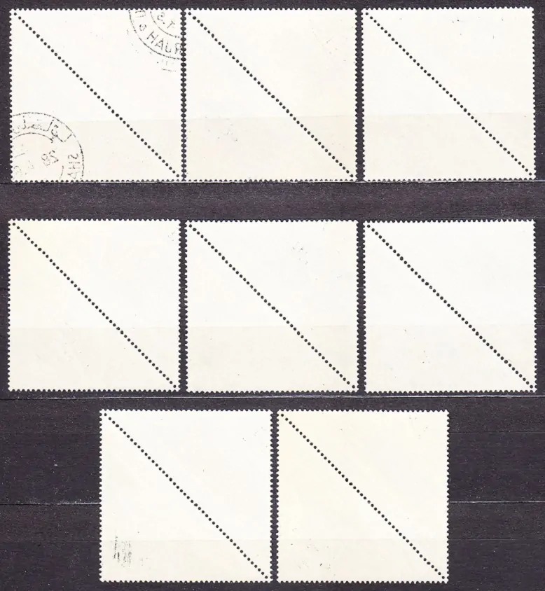 SHARJAH 1965, Michel 119-126, 129-130, 133-138, razené. DOPRAVNÉ PROSTRIEDKY A VEDA.