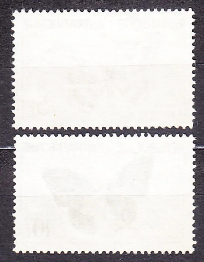 STREDOAFRICKÁ REPUBLIKA 1960, Michel 8-9, razené. MOTÝLE.