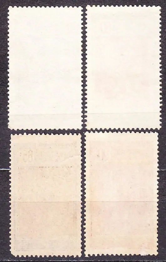 KAMERUN 1925, Michel 77, 82, 85, 88, razené. KOLÓNIE. ZBER KAUČUKU.