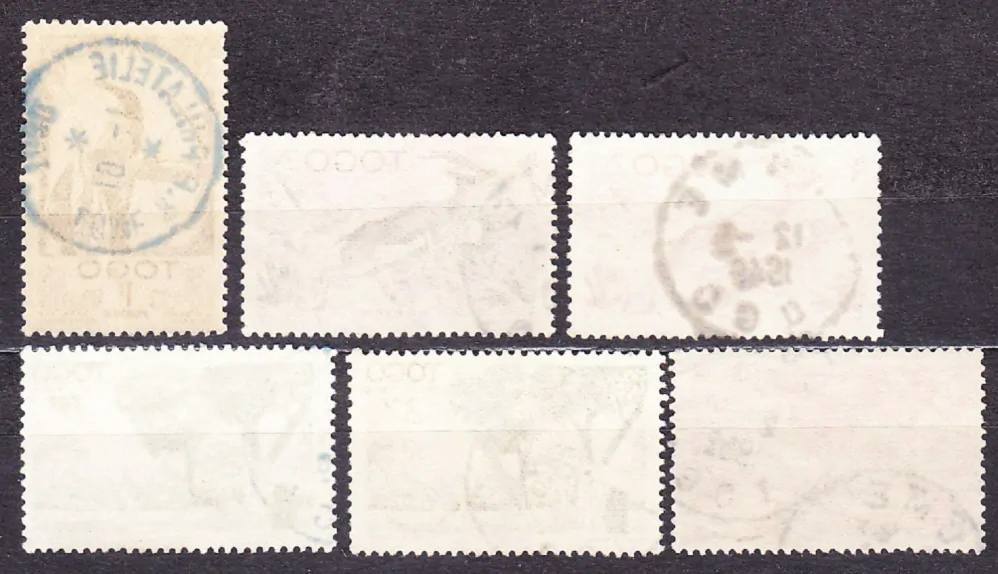 TOGO 1947, Michel 199, 207, 209-212, razené. KOLÓNIE. KRAJINY.