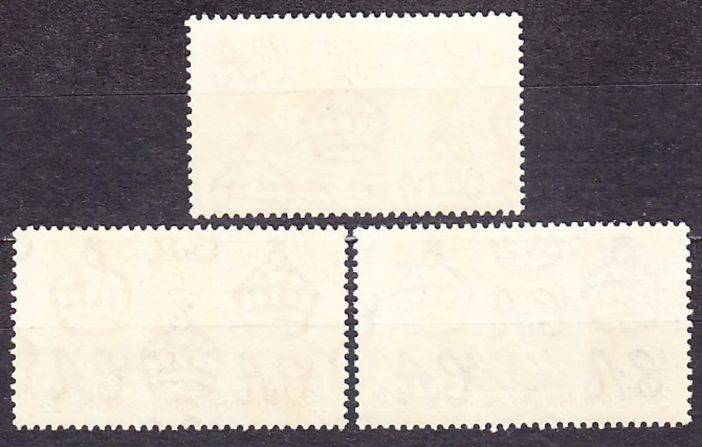 ST. CHRISTOPHER AND NEVIS 1937, Michel 69-71, ** čistá séria. KOLÓNIE. KRÁĽ GEORGE VI. - KORUNOVÁCIA.
