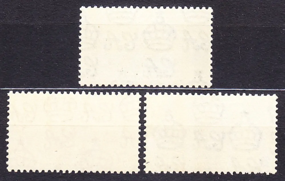 HONG KONG 1937, Michel 136-138, ** čistá séria. KOLÓNIE. KRÁĽ GEORGE VI. - KORUNOVÁCIA.