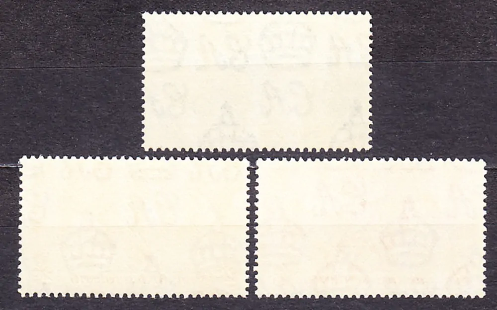 TRINIDAD & TOBAGO 1937, Michel 128-130, ** čistá séria. KOLÓNIE. KRÁĽ GEORGE VI. - KORUNOVÁCIA.
