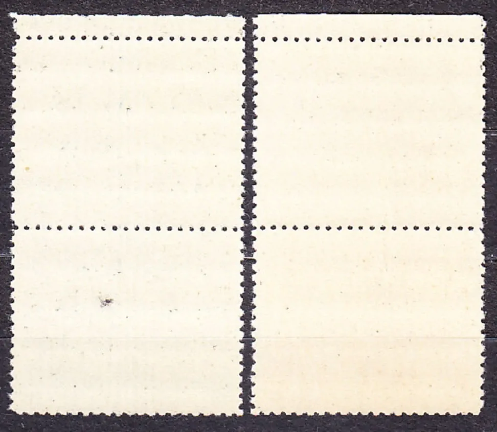 ČSSR 1948, Pofis 490KH-491KH, ** čistá séria s hornými kupónmi. VZNIK ČESKOSLOVENSKA.