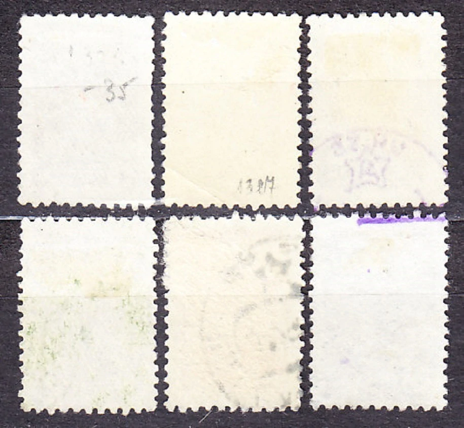 ZSSR 1949, Michel 1331-1336, razená séria. REMESLÁ, KRAJINY.