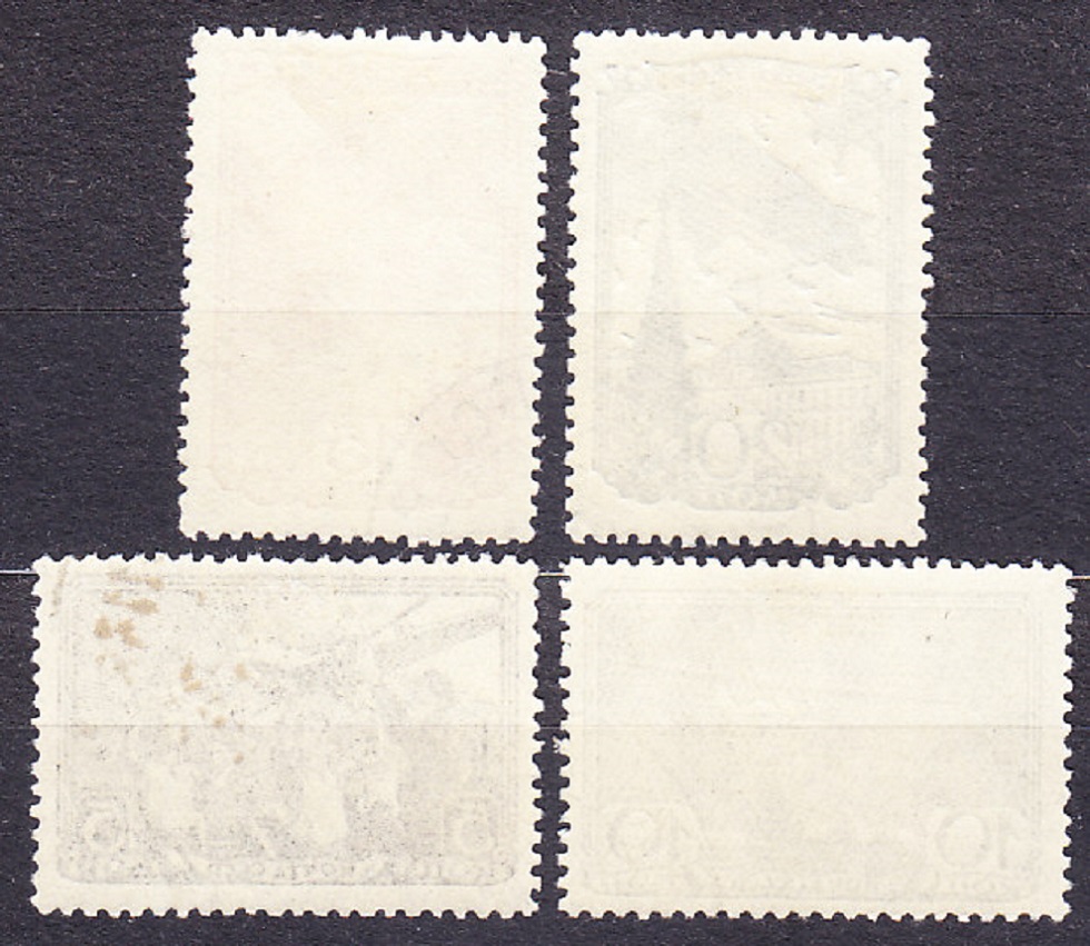 ZSSR 1938, Michel 637-640, razené. LIETADLÁ, BALÓNY.