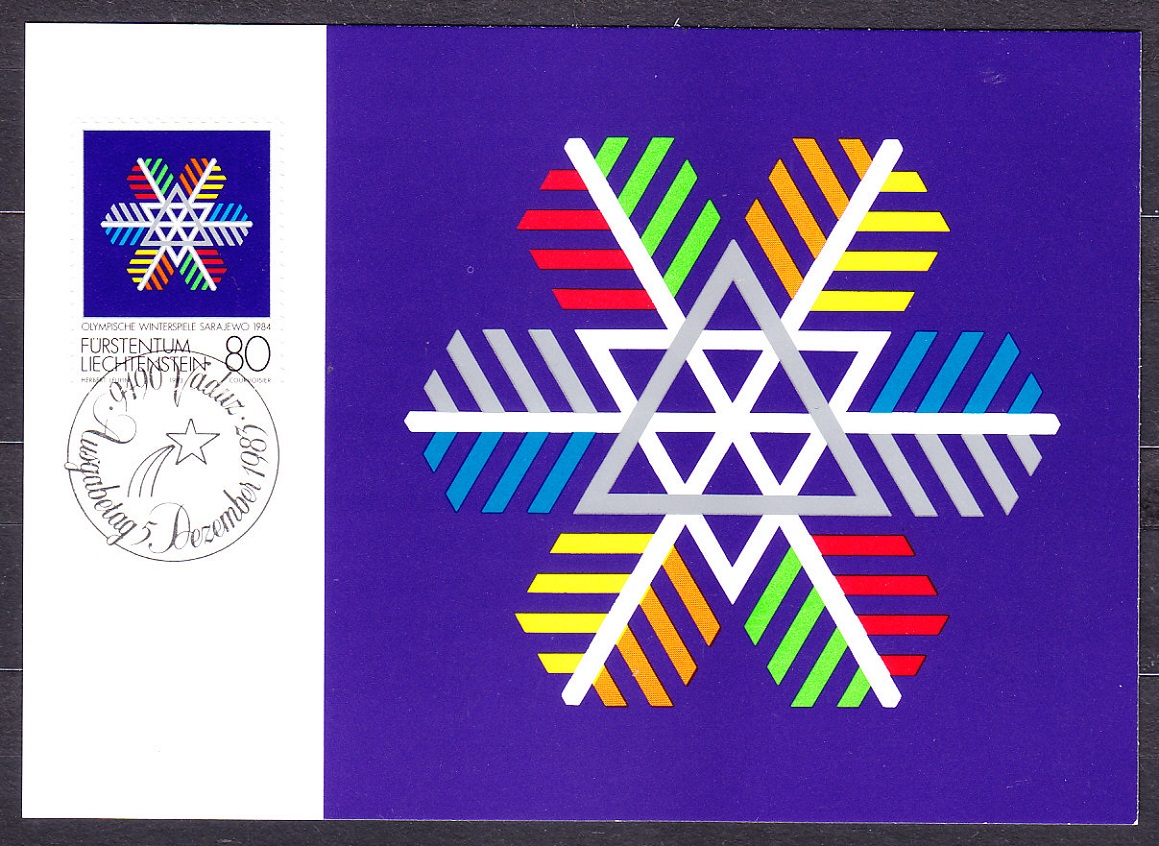 LICHTENSTEINSKO 1983, Michel 834-836, MK 44, kompletná séria - MAXIKARTY. ZOH V SARAJEVE.