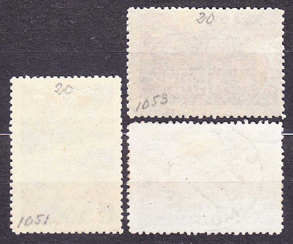 ZSSR 1946, Michel 1056, 1058, 1061, razené. MOSKVA.