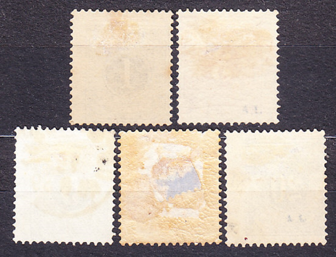 ŠVÉDSKO 1877, Michel 1B-4B, 6B, razené. DOPLATNÉ. ČÍSLICE.