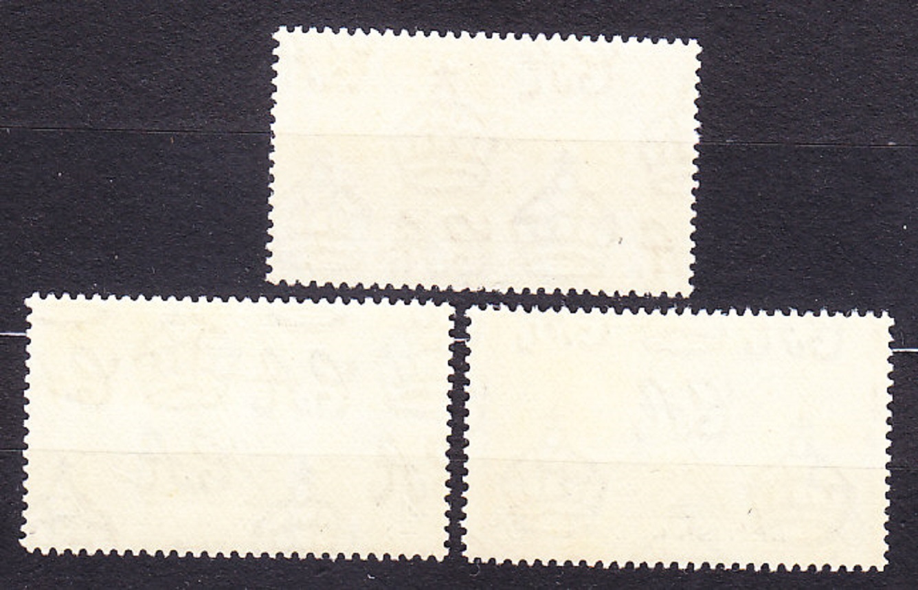 BRITSKÁ GUYANA 1937, Michel 173-175, ** čistá séria. KOLÓNIE. KRÁĽ GEORGE VI. - KORUNOVÁCIA.