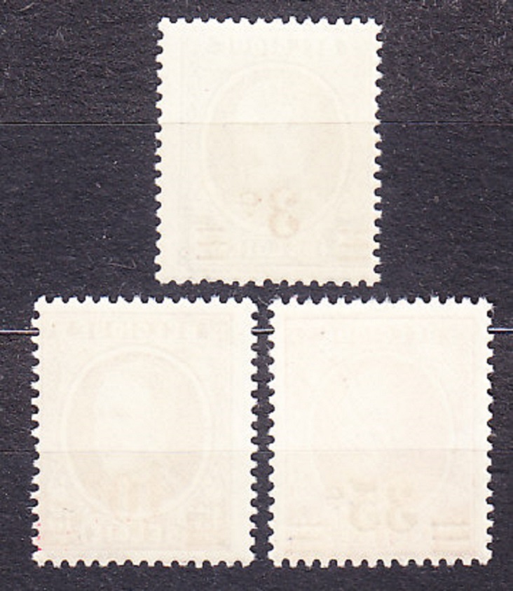 BELGICKO 1927, Michel 223-225, ** čisté. KRÁĽ ALBERT I. - PRETLAČE.
