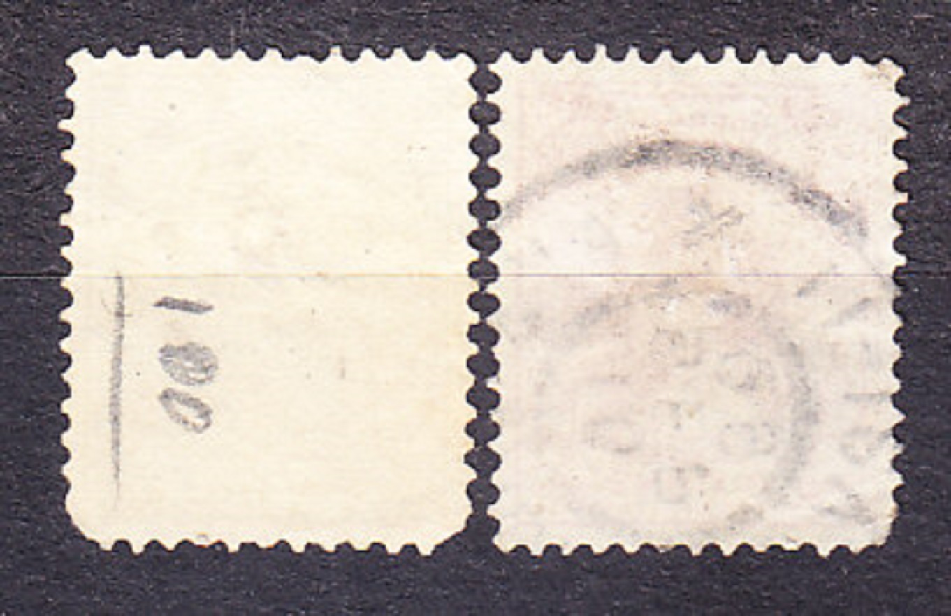 HOLANDSKO 1891-94, Michel 35, 37, razené. KRÁĽOVNÁ WILHELMINA - DIEŤA.