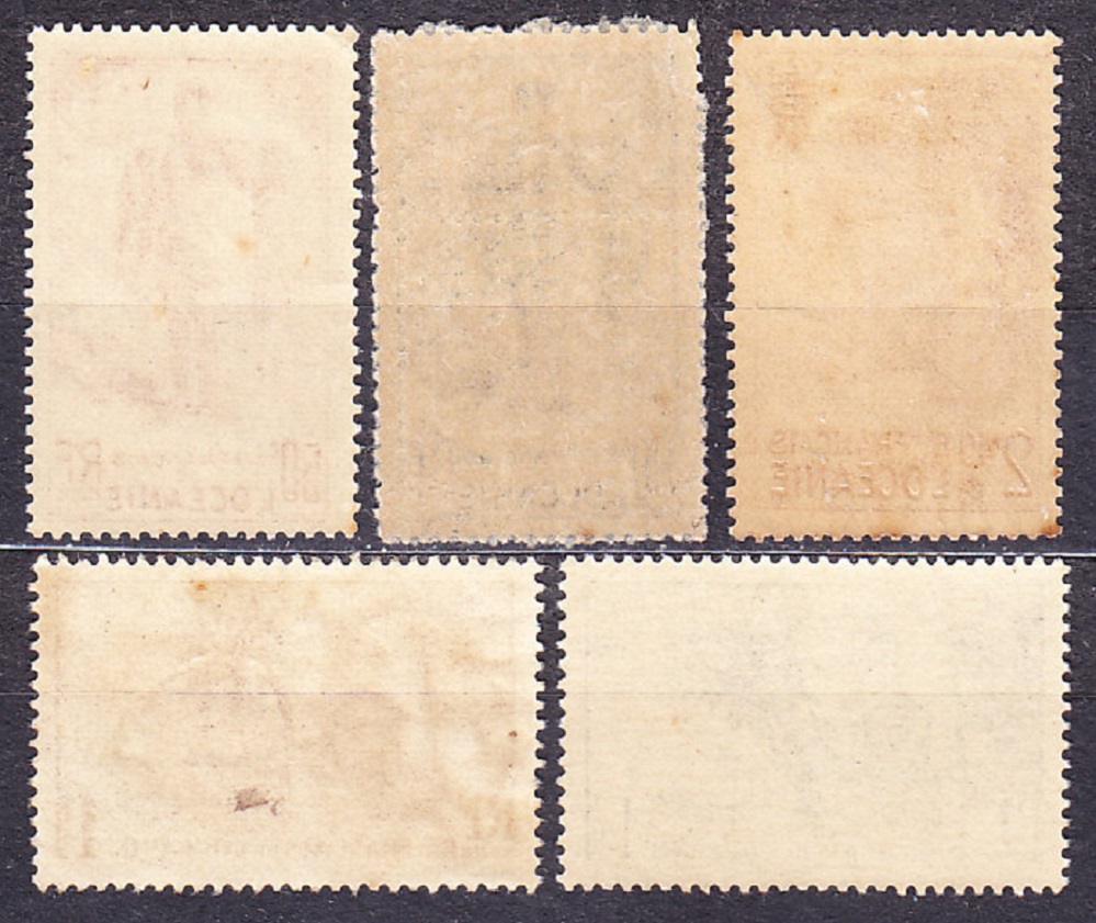 FRANCÚZSKA OCEÁNIA 1944, Michel 216, 218-220, 223, * čisté. KOLÓNIE. DOMORODCI, KRAJINY.