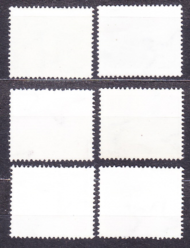 MAĎARSKO 1952, Michel 1255-1260, razená séria. BUDOVY, STAVBY.