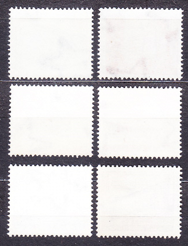 MAĎARSKO 1951, Michel 1186-1191, razená séria. BUDOVY, STAVBY.