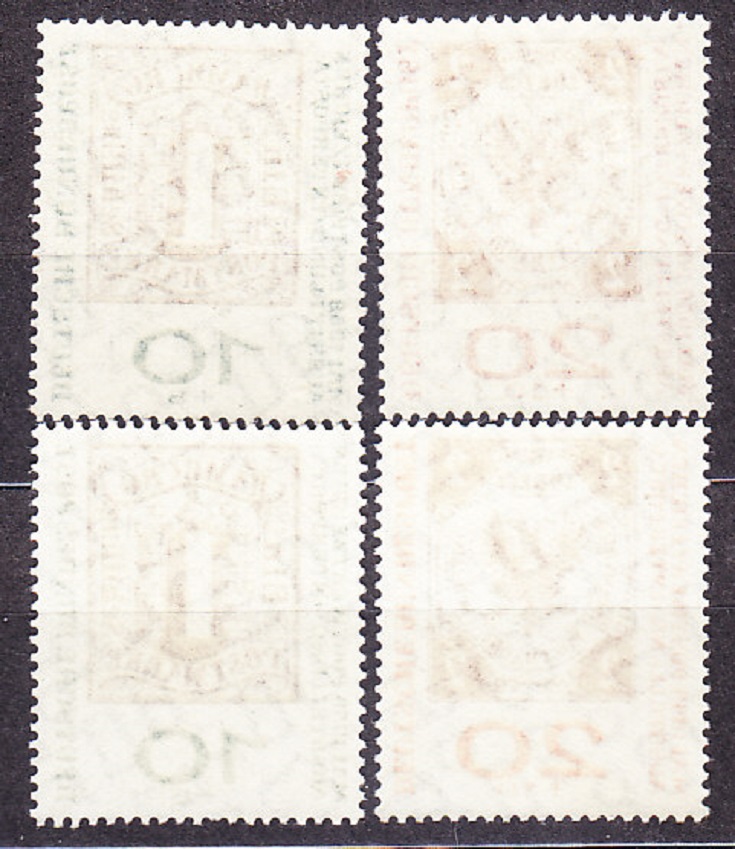 NEMECKO 1959, Michel 310-311 a+b, ** čistá séria. MEDZINÁRODNÁ VÝSTAVA ZNÁMOK INTERPOSTA V HAMBURGU.