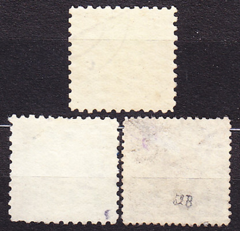 LICHTENSTEINSKO 1921, Michel 45A, 50A, 52B, razené. ERBY.