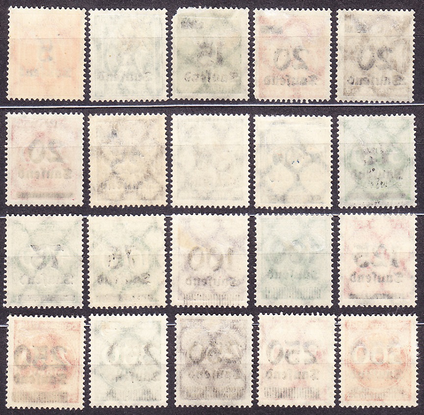 DEUTSCHES REICH 1923, Michel 277-296, * čistá séria. INFLAČNÉ. PRETLAČE.