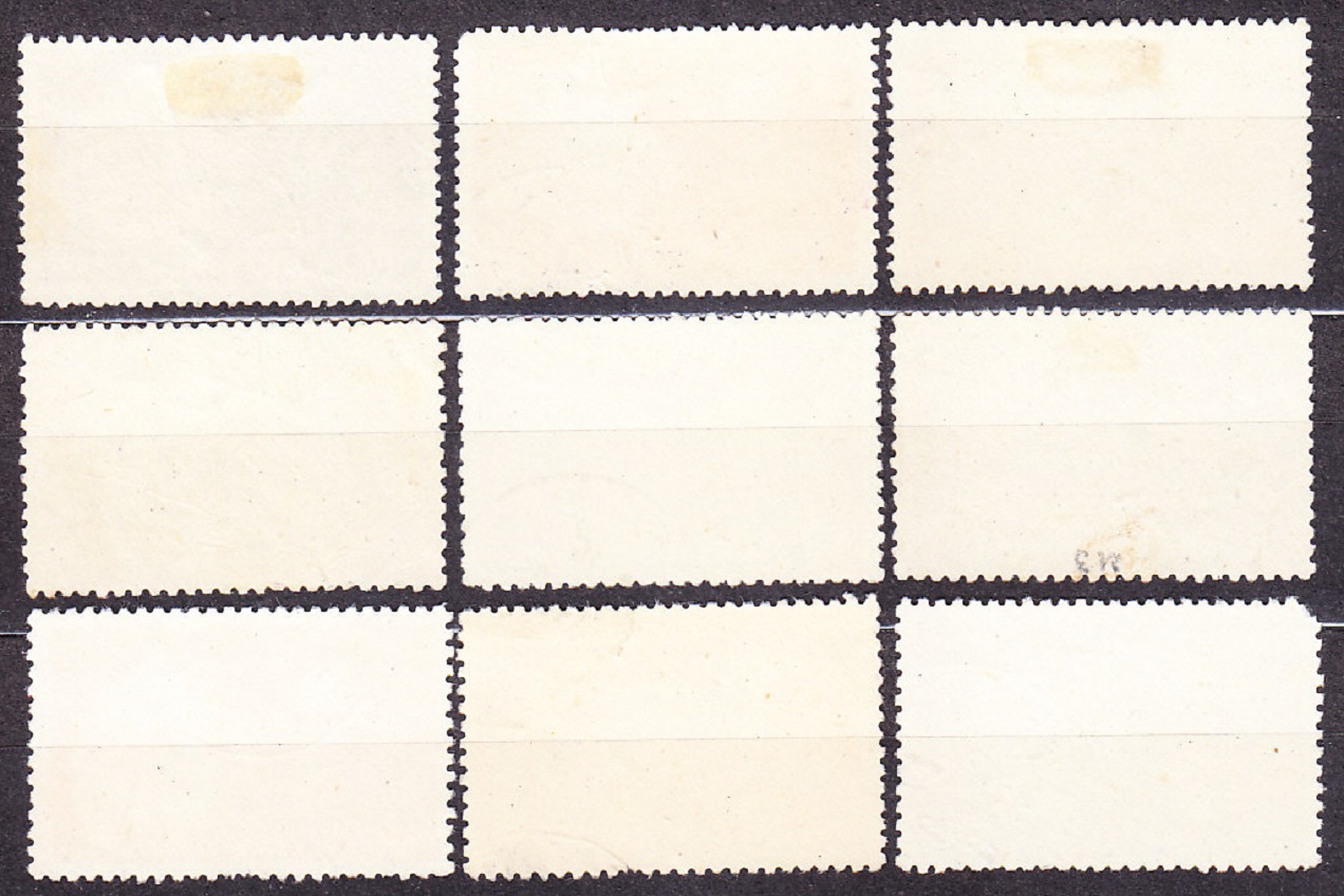 MARTINIQUE 1945, Michel 210-211, 216, 219-222, 224-225, razené. KOLÓNIE. POLITIK V. SCHOELCHER.