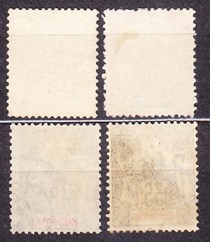 MARTINIQUE 1899, Michel 39-41, 43, razené. KOLÓNIE. ALEGÓRIA.