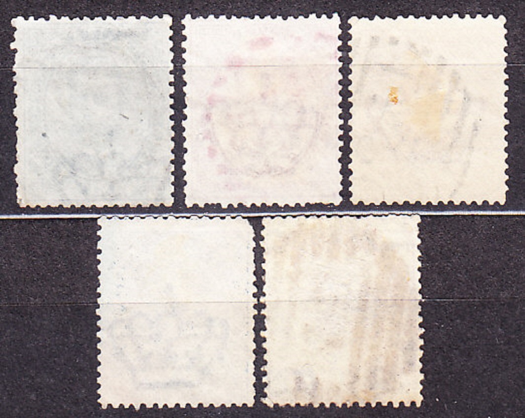TALIANSKO 1879, Michel 37-40, 42, razené. KRÁĽ VIKTOR UMBERTO I.