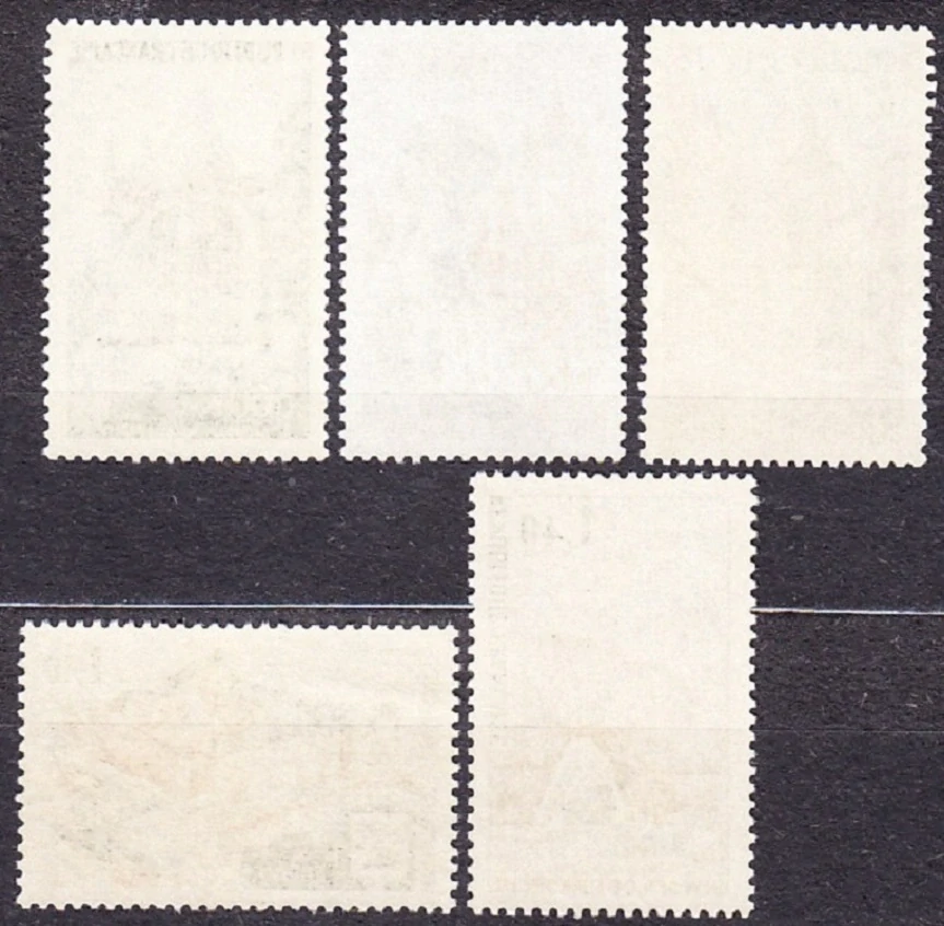 FRANCÚZSKO 1971, Michel 1756-1760, ** čistá séria. KRAJINY - TURIZMUS.