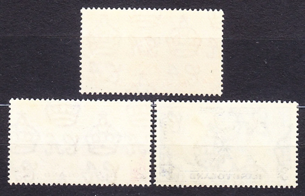 BASUTOLAND 1937, Michel 15-17, ** čistá séria. KOLÓNIE. KRÁĽ GEORGE VI. - KORUNOVÁCIA.