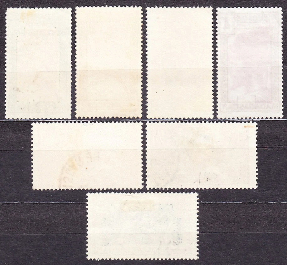 MADAGASCAR 1930, Michel 181-182, 185-186, 189, 192, 200, razené. KOLÓNIE. DOMORODCI.