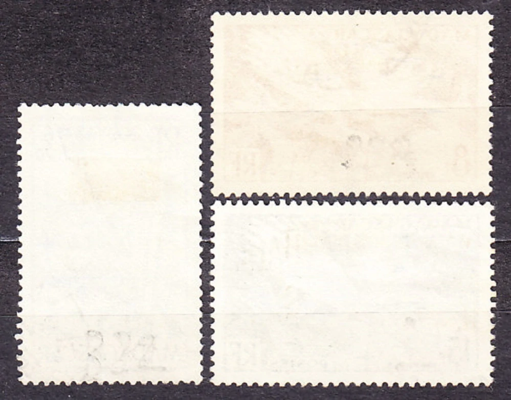 MADAGASCAR 1954, Michel 423-425, razená séria. KOLÓNIE. KAKTUSY, VTÁCTVO.