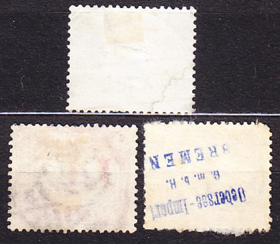 EGYPT 1889, Michel 15-17, razené. DOPLATNÉ, ČÍSLICE.