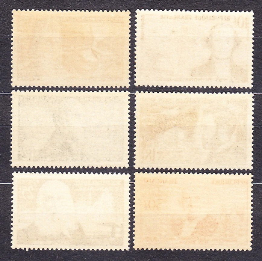 FRANCÚZSKO 1955, Michel 1037-1042, ** čistá séria. SLÁVNI VYNÁLEZCOVIA.