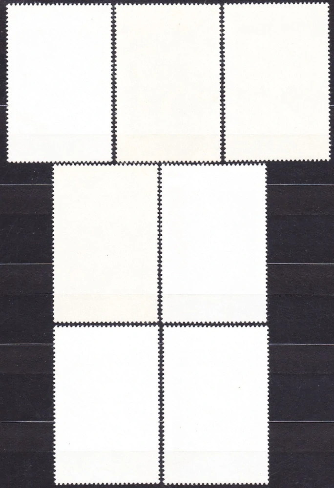MONGOLSKO 1968, Michel 522-528, razená séria. MAĽBY - SLÁVNI MALIARI.