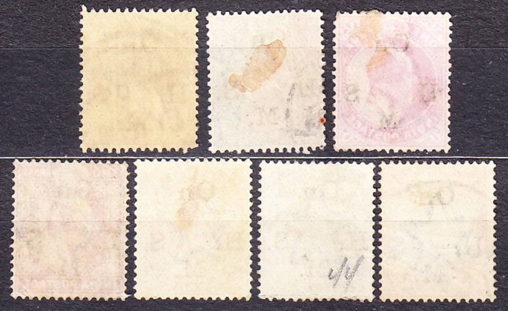 INDIA 1903, Michel 36-41, 43, razené. KOLÓNIE. SLUŽOBNÉ. KRÁĽ EDWARD VII.