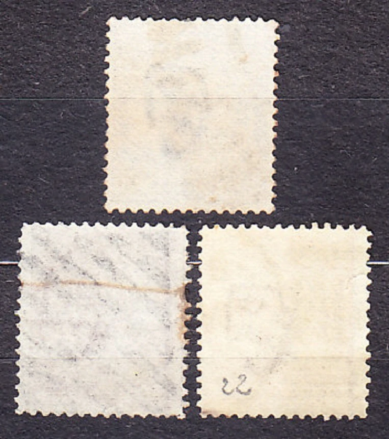 INDIA 1865, Michel 17, 19-20, razené. KOLÓNIE. KRÁĽOVNÁ VICTORIA.