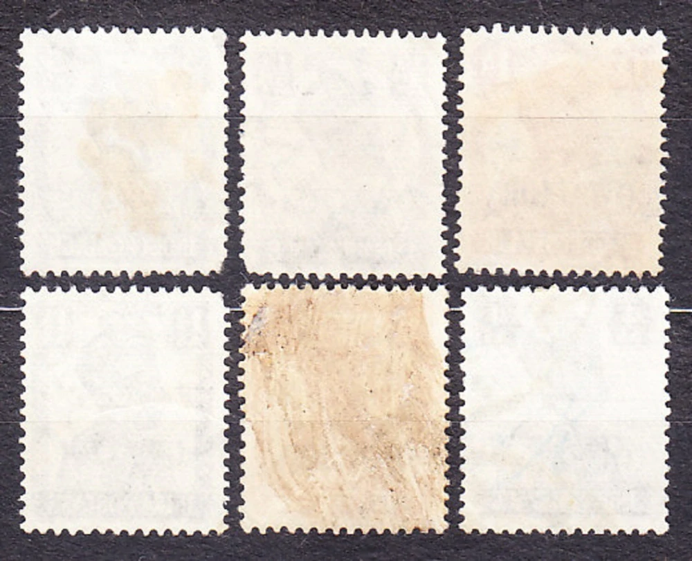 GWALIOR 1942, Michel 102-103, 105-107, 109, razené. KOLÓNIE. KRÁĽ GEROGE VI.