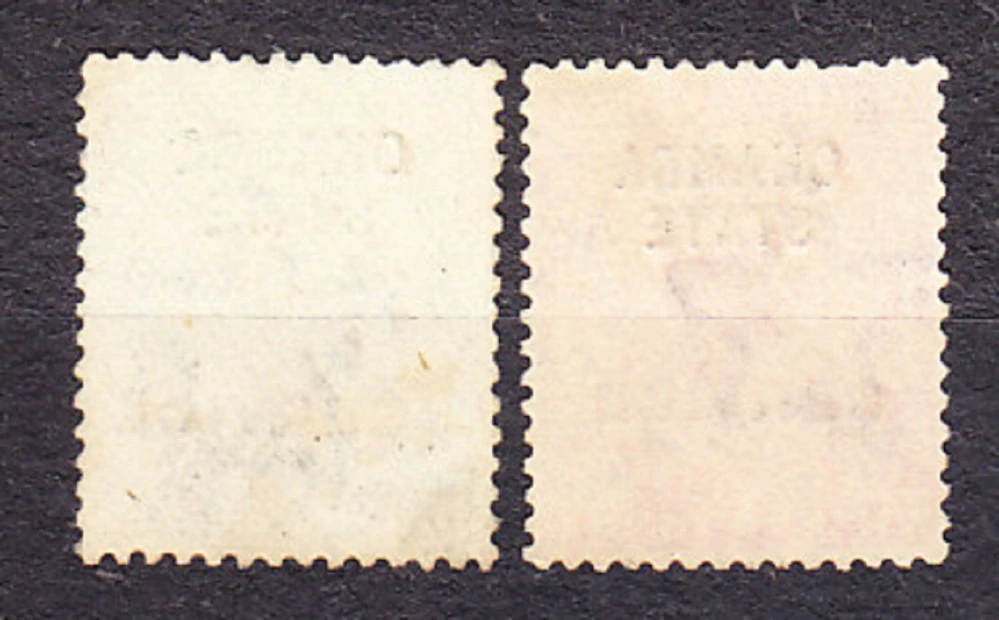 CHAMBA 1913, Michel 27-28, razené. KOLÓNIE. SLUŽOBNÉ. KRÁĽ GEROGE V.