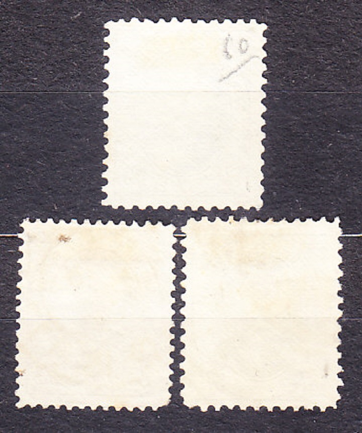 LUXEMBURSKO 1891, Michel 58, 60, 62, razené. VEĽKOVOJVODA ADOLF.