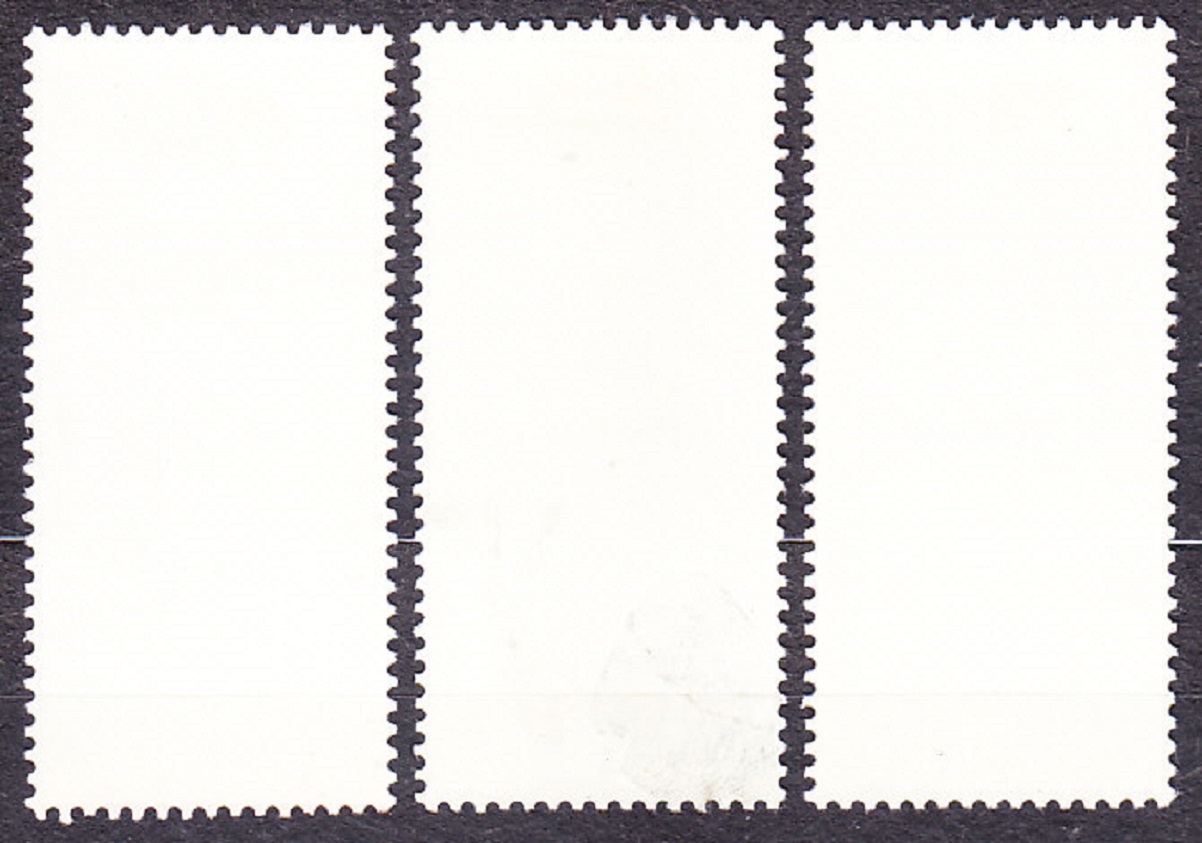 ZSSR 1980, Michel 4991-4993, razená séria. VÝSKUMNÉ CENTUM PRE KOZMONAUTOV.