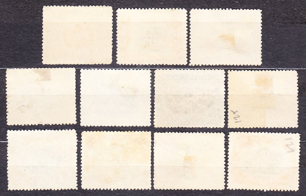 GUATEMALA 1902, Michel 111-121, razená séria. KRAJINY.