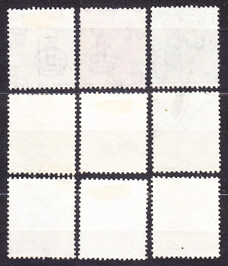 HONG KONG 1954, Michel 178-185, 187, razené. KOLÓNIE. KRÁĽOVNÁ ALŽBETA II.